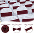 50 Kinlop Pcs Spandex Chair Sashes Bows Chair Bands Slider Sashes for Covers Elastic Bands Ties Without Buckle