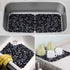Yolife Pebble Sink Mats - PVC Sink Saddle Protectors for Stainless Steel Sink, 2 Pack (Black), 15.8inch x 12inch