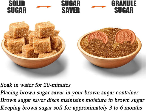 dgudgu 6 Hummingbird, Pcs Brown Sugar Keeper Terracotta Brown Sugar Saver Terra Cotta Disc Saver And Softener Disc