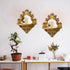 Set 2 Three-Dimensional Relief Candle Sconces Rustic Wall Mount Candle Holders Wood Hanging Wall Decor Mirrored Wall