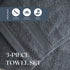 Lux Thread Set 3 100% 600 1 1 1 Set Egyptian Cotton Towel - Piece | Ultra Soft GSM Towels | Bath, Hand, Washcloth |