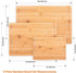 Pure Home Solutions Set, Bamboo Cutting Board Durable Wood Cutting Boards for Kitchen with Deep Juice Grooves
