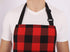 Chef Bib Apron - Red/Black, 32" x 28", 40" Long Ties, Adjustable Neck Strap, 2 Pockets, Christmas Gift for Men Women