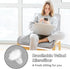 Silver Grey Kitchen Chair Cushions, Non Slip Foam Office Seat Cushions, Washable Soft Thick Pads (17" x 16")