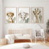 Lhoiplme 8x10x3 Inch Nursery Animal Wall Art Decor Baby Boy Kids Room Pictures Safari Jungle Nursery Canvas Wall Decor