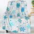 Perinsto 80"X60" Christmas Winter Snowflakes Throw Blanket Ultra Soft Warm All Season Decorative Fleece Blankets
