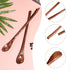 Piriuuo 2 9.25 Inch Pcs Long Wooden Teaspoon, Wooden Teaspoons for Honey Long Bamboo Honey Spoons for Jam Dessert
