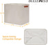 DULLEMELO Large Fabric Storage Basket, Collapsible Storage Container Box with Handles for Organization, Cream
