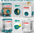Set, 1.9 Gallon/17.7 Chicken Feeder and Waterer Pounds, Automatic Chicken Feeders and Chicken Waterer, Detachable