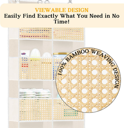 5 10 80 lbs Over The Door Organizer Tiers, Extra Large Behind Door Storage of Compartments, Weight Capacity Hanging