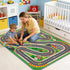 47"x71" Kids Rug Play Mat Soft & Non-Slip Car Rugs City Map Play MatCar Rugs for Kids Toy Cars Race Track for Classroom