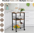 3-Tier Hadulcet Small End Table, Side Table with Storage Basket, Industrial Style Side End Table for Living Room