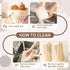 NATURALLY WRAPPED (2 Pack) Reusable Beeswax Bread Bags for Homemade Bread Extra Thick Cotton, XL Natural Cotton Beeswax