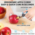 SCHVUBENR Premium Stainless Steel Apple Corer Tool - Easy to Use & Clean - Sharp Serrated Tips for Apple & Pear (Silver)