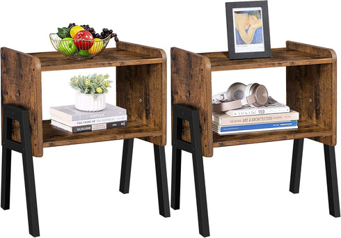 TUTOTAK Nightstnd, Set of 2, Stackable End Tables, Side Table, Bedside Tables