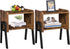 TUTOTAK Nightstnd, Set of 2, Stackable End Tables, Side Table, Bedside Tables
