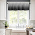 Valance Curtain for Kitchen, Ombre Black Grey Window Valance for Living Room Scroll,Rod Pocket Valances for Bedroom Decor,Window Treatment Valance 1 Panel 12" x 42"