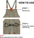 Aprons for Men Women: Cotton Canvas Cross Back Apron with Large Pockets and Adjustable Straps for Baking