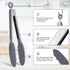 HOTEC Premium Stainless Steel Locking Kitchen Tongs - Set of 3-7", 9" and 12"