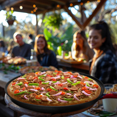 12 Inch Pizza Pan with Holes, Nonstick Round Perforated Carbon Steel Pizza Baking Pans for Home Kitchen