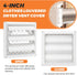4" Louvered Dryer Vent Cover by Beaquicy - Outdoor White Exhaust Cap with Aluminum Built-in Pest Guard Screen & Screws