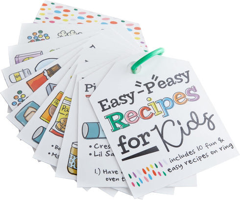 C.R. Gibson P-Easy Laminated Recipe Cards for Little Chefs, Multicolor