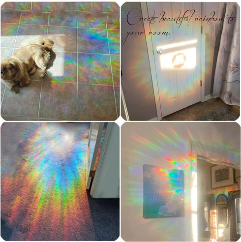 30 Pieces Dragonfly Anti-Collision Window Clings, Glass Reminder Prism Decals to Avoid Bird Strikes