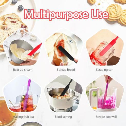 YZRIZX 3Pcs Set, Silicone Jar Spatula, Spatulas Kitchen Heat Resistant Jam Spreader for Baking Mixing Cake Cream Butter