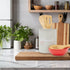 Home Basics Large Metal Kitchen Utensil Holder for Countertop, 6.25" Farmhouse Cooking Utensil Crock Tool Organizer