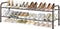 Hoctieon 2 Tier Shoe Rack for Closet, Shoe Rack FreeStanding, Entryway Shoe