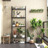Huaa 4 Ladder Shelf,Black Bookshelf Tier Small Bookshelf,Ladder Shelf Bookcase,Tall Bookshelf,Leaning Bookshelf,Skinny