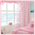 Tegeme 2 84 Inches Panels Pink Bow Sheer Curtains Long Embroidered Voile Curtains Decorative Coquettish Sheer Shades
