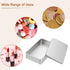 uxcell 2Pcs Metal Tin Box Containers, 7.1x4.3x1.6 Inch Silver Mini Portable Hinged Tins Box with Lid for Home Storage