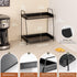 2-Tier Counter ANBOXIT Coffee Station Organizer, Wooden Kitchen Shelf - Black