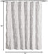 Lush Decor White Nova Ruffle Shower Curtain - 72" x 72"