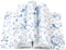 150Pcs Blue Floral Wax Paper, Chinoiserie Bird Flower Deli Paper, 9.8 x 8.3 Inch, Waterproof Oil-Proof Picnic Liners