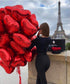 10Pcs Red Foil Heart Shaped Balloons - 18 Inch Heart Mylar Balloons for Baby Shower Wedding Valentine Party Decorations