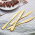 Matte Gold Dinner Knife Set, 9.4-inch Stainless Steel Satin Finish, Set of 6, Dishwasher Safe