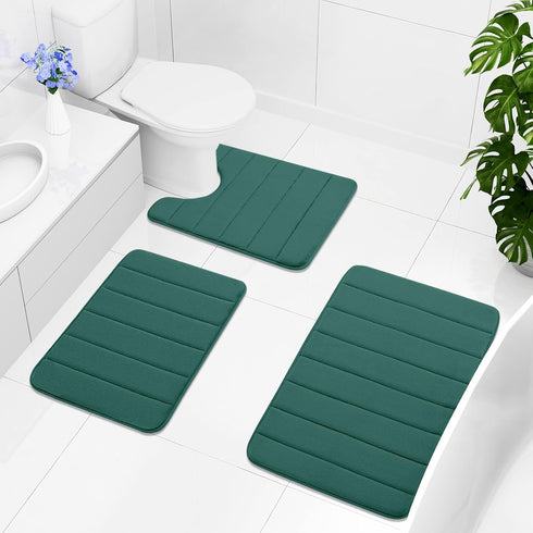Buganda Memory Foam Bath Mat Rug, 24" x 16", Ultra Soft Non-Slip Water Absorbent Machine Washable Bath Rug