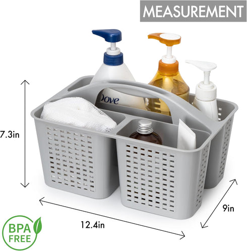 Tiawudi Portable Shower Caddy, Caddy Organizer with Handle, Plastic Shower Basket Hold Soap, Shampoo, Hair Supplies and Beauty Products, Cleaning Supplies Organizer for Home, Dorm, Shelf and Cabinet
