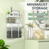 Towel Racks for Bathroom, Floating Shelves with Towel Rack and Paper Holder, Over Toilet Storage, Silver