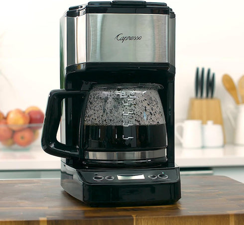 5-Cup Capresso Mini Drip Coffee Maker, Black and Stainless Steel