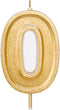 Luter 2.76 Inches Large Birthday Candles, Gold Glitter Number Candles for Cake Topper Decoration for Parties