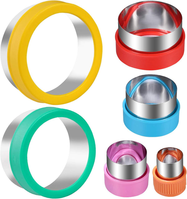 Round Cookie Biscuit Cutter Set, 6 Graduated Circle Pastry Cutters, Stainless Steel Cookie and Dough Cutters for Donut,