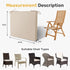 Pack 4, 19"*19"*3", UNIKOME Outdoor Chair Cushions of Water Resistant Patio Cushions with Ties, High Density Sponge