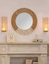 Set 2 Rustic Candle Sconces Wall Decor of - White Farmhouse Art Distressed Thickened Candles Shelf for Bathroom Bedroom