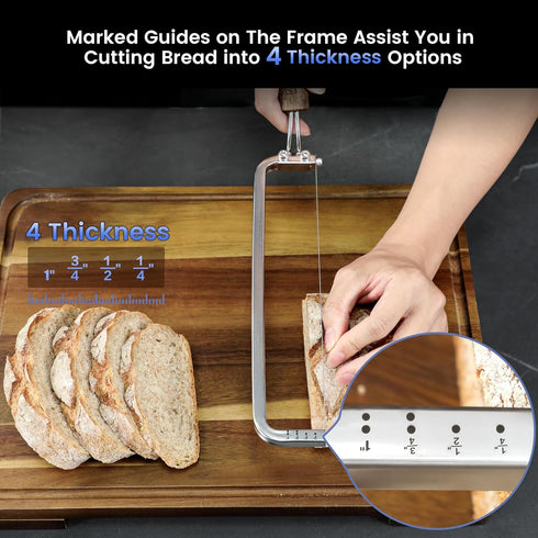 2025 1st 4 SYOKAMI Upgrade Bread Knife for Homemade Bread, World's Real Bow-Design Sourdough Bread Slicer, Razor-Sharp