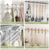 Amazer Shower Curtain Rings, Stainless Steel Hooks, 12 Pcs Double Glide Rings for Bathroom Shower Curtain Rods, Bronze