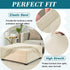 HFCNMY Ottoman Cover,Stretch Velvet Square Ottoman Cover Thick Ottoman Slipcover Square Washable Storage Foot Stool