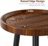 (12.5"x18") Ekisemio Plant Stand Outdoor Indoor, Mid Century Wood Side Table with Walnut Finish & Raised Edge, Modern